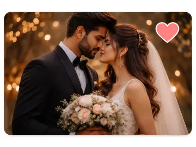 Wedding photography in Kota by OM Studio capturing bride and groom romantic moment